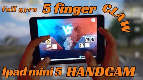 Ipad Mini 5 PUBG 5 Finger Full Gyro HANDCAM IPAD MINI 5 PUBG TEST