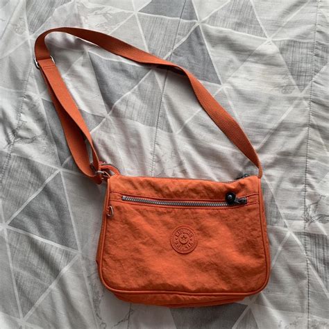 Kipling Cara Orange Crossbody Bag No Flaws So Cute Depop