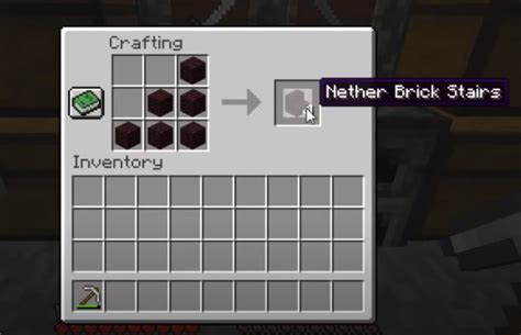 How To Make Nether Brick Stairs: Minecart Recipe