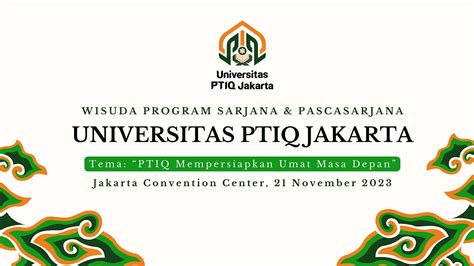 Wisuda Universitas PTIQ Jakarta Tahun 2023 YouTube