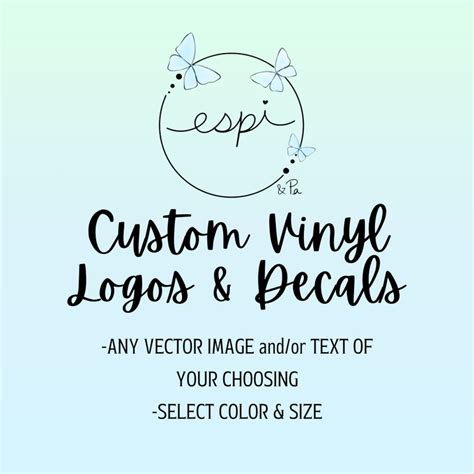 Custom Vinyl Logos & Decals - Etsy