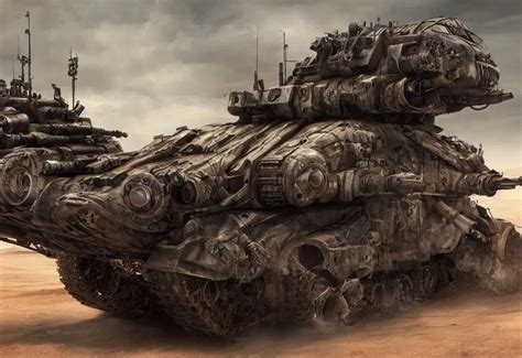 Beautiful Apocalyptic Mad Max Panzer Tank K Ultra Stable Diffusion