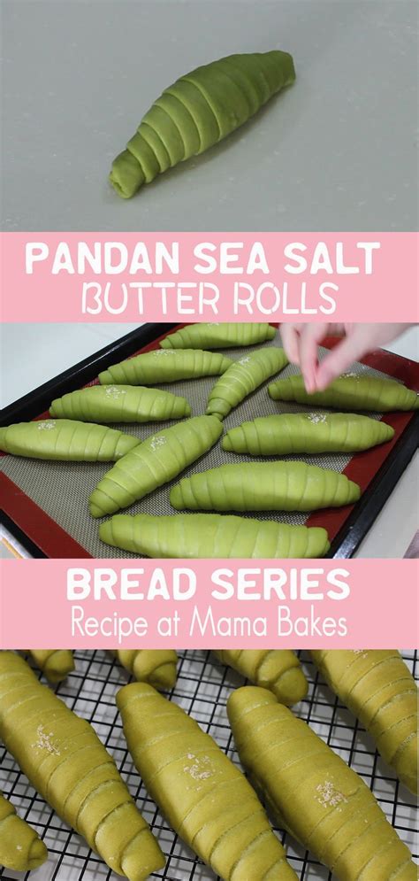 Pandan Sea Salt Butter Rolls Bread Making Recipes Healthy Bread