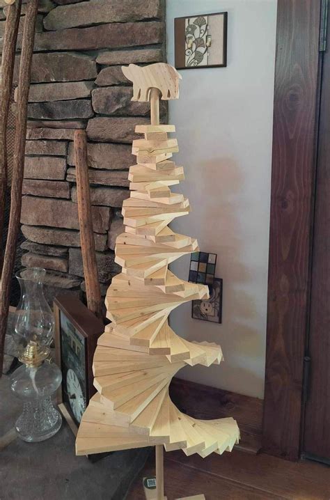 Wooden Spiral Tree Etsy