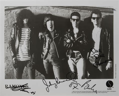 Ramones Signed Photograph RR Auction