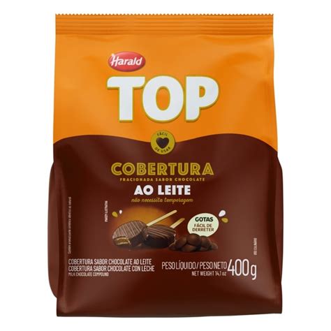 Cobertura Top Gotas Ao Leite 400G Harald Cantinho Doce Cohama