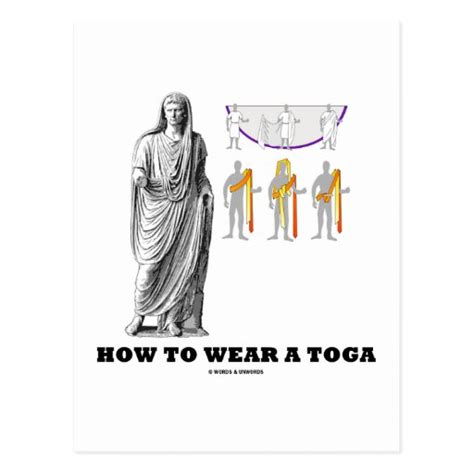 How To Wear A Toga Clothing Instructions Postcard Zazzle