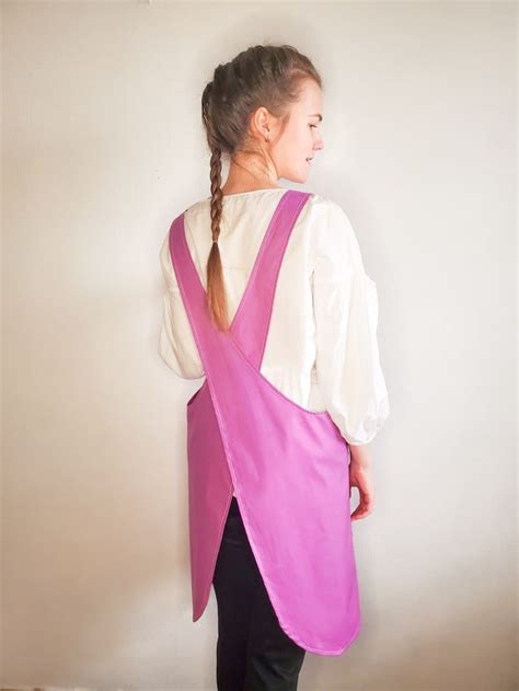 Cross Back Apron Sewing Pattern Pdf Japanese Apron With Pockets