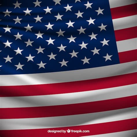 Free Vector | Realistic american flag background