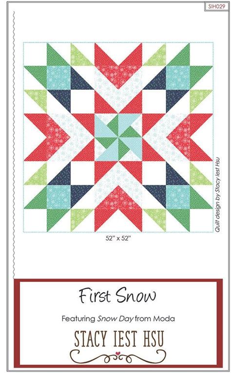 First Snow Quilt Pattern By Stacy Iest Hsu Etsy Barn Quilt Patterns