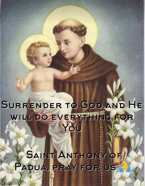 Catholic Prayers Unfailing Prayer To Saint Anthony Of Padua