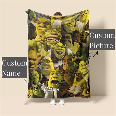 Personalized Disney Shrek Blanket Personalized Blanket Name Etsy