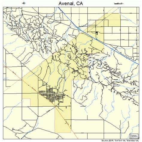 Avenal California Street Map 0603302