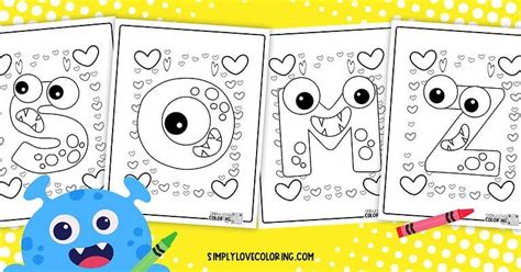 Monster Alphabet Coloring Pages (Free PDF Printables) - Simply Love ...