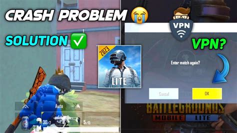 😭crash Problem Solution 💯pubg Mobile Lite 😳 Crash Fix Vpn Pubg Lite 🔥