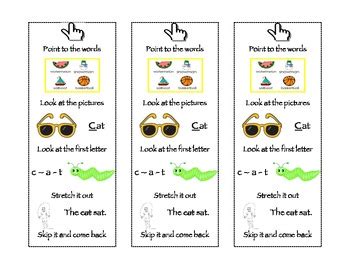 Simple Reading Strategy Bookmark By Kristin McCue TpT