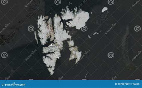 Svalbard Satellite Capital Point Stock Illustration Illustration