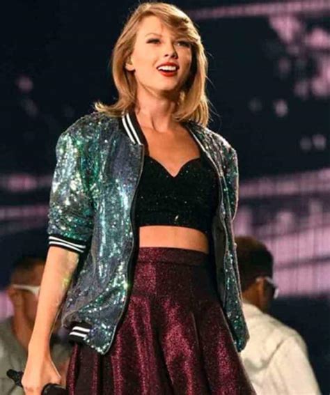 Taylor Swift Outfit Sequin Jacket - USA Leather Factory