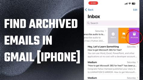 How To Find ARCHIVED EMAILS In Gmail On The IPhone Mail App YouTube