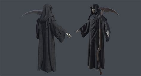 Grim Reaper Rigged 3d Model 99 C4d Fbx Max Obj Free3d