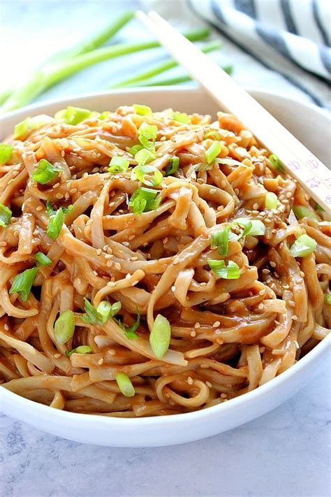 Thai Peanut Noodles Recipe Nutty Slightly Spicy Sauce Tossed With