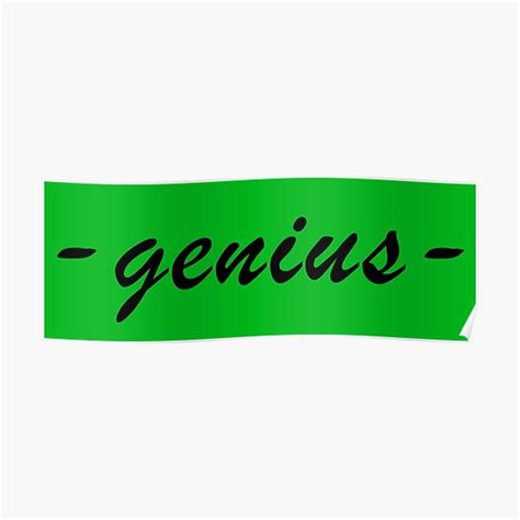 Genius Word Poster By Gmstockstudio Redbubble