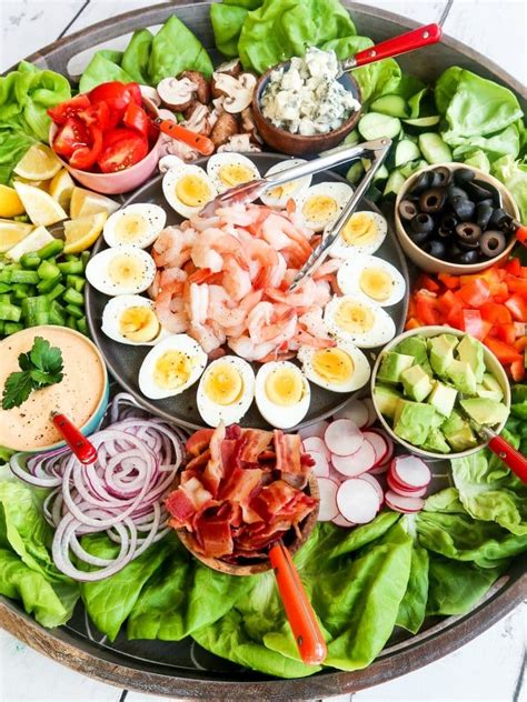 Shrimp Cobb Salad Board Recipe Reluctant Entertainer