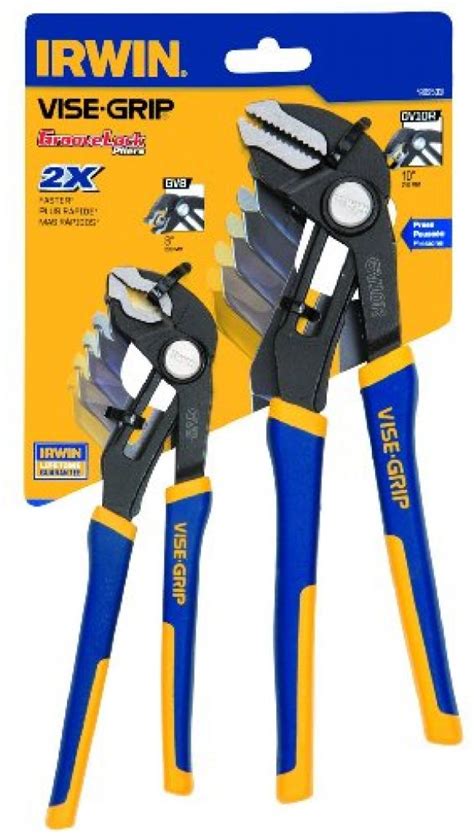 Irwin Tools 1802533 Two Piece GrooveLock 8 Inch V Jaw And 10 Inch