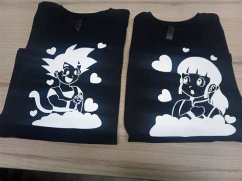 Playeras Dragon Ball Pareja Goku Y Milk Personalizadas Cuotas Sin