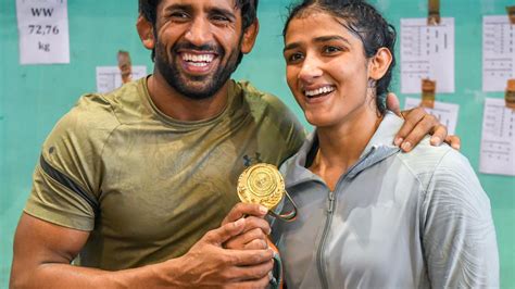 National Wrestling Cships Guided By Bajrang Punia Sangeeta Phogat