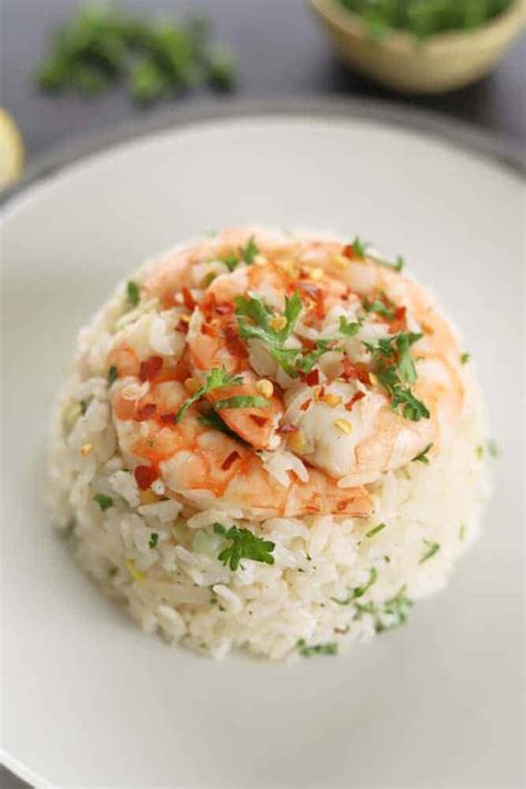 Lemon Garlic Shrimp and Rice Recipe