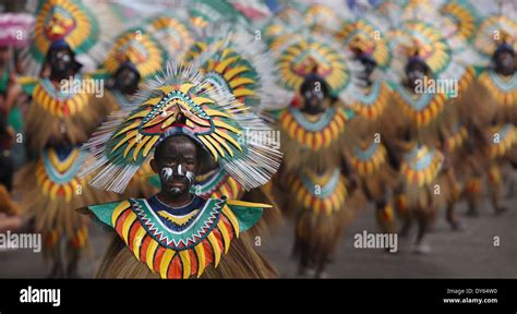 Boy at the Ati Atihan Festival wearing clothes, Kalibo Aklan Panay ...