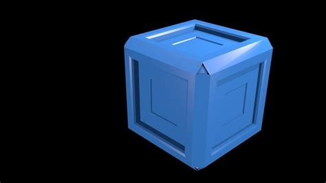 3d Model Low Poly Futuristic Cube Vr Ar Low Poly Cgtrader