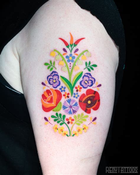 Renytattoos — Colour Floral Tattoos