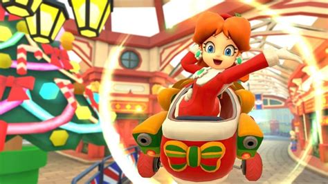 Mario Kart Tour Toucher un sapin avec un objet 10 fois défi Londres