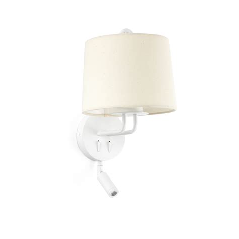 Juvi Iluminación Aplique con lector Montreal blanco beige Faro