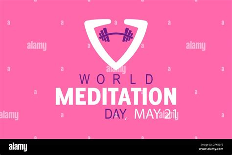 World Meditation Day Health Prevention And Awareness Vector Concept