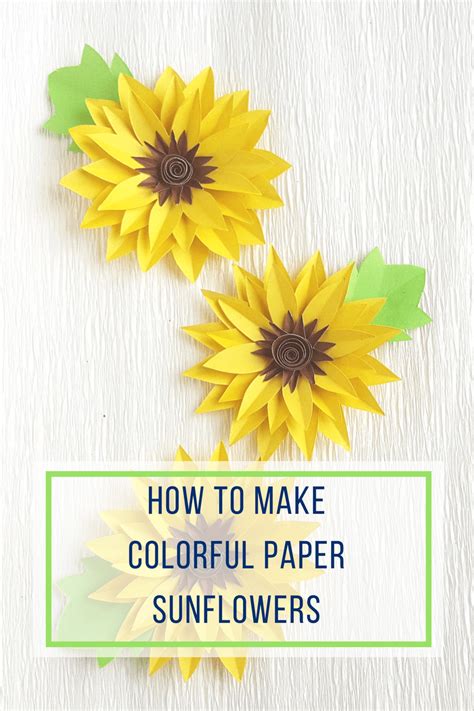 How To Make Realistic Paper Sunflowers From Crepe Paper Artofit