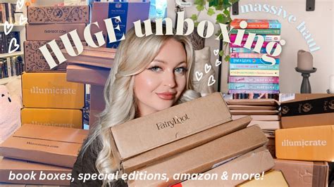 Huge Book Unboxing Haul☁️fairyloot Waterstones Amazon Special