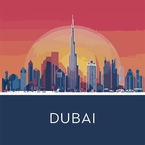 Premium Vector Dubai City Skyline Vector