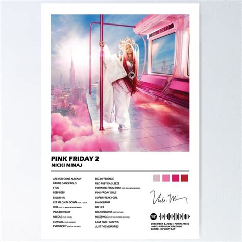 Nicki Minaj Pink Friday Album Cover Art Poster For Sale By