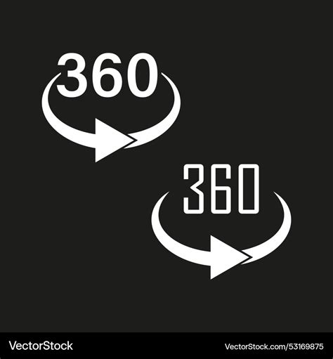 degree rotation concept full circle arrows vector image