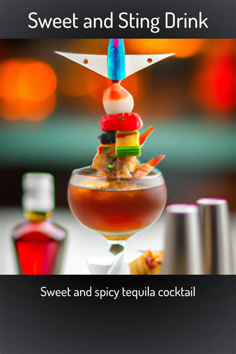 Sweet and Sting Drink, Sweet and spicy tequila cocktail