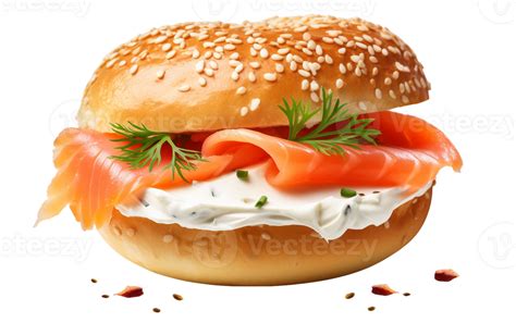 AI generated Lox and Cream Cheese Bagel Delight On Transparent Background. 36085705 PNG