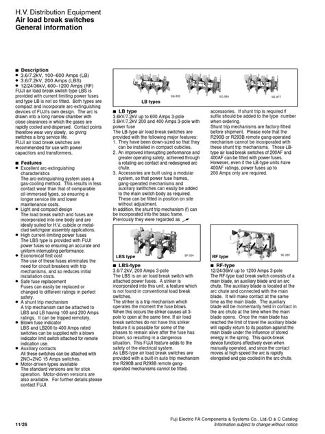 11 - 03HV Air Load Break Switches | PDF | Switch | Fuse (Electrical)