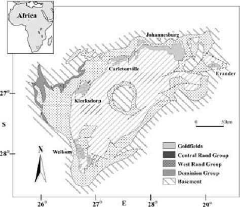 Geological Sketch Map Of The Witwatersrand Basin Also Shown Are The