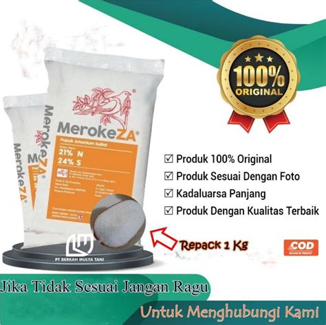 Pupuk Meroke Za Amonium Sulfat Kg Repack Mempercepat Meningkatkan