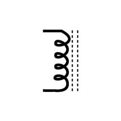 Ferrite Core Inductor Symbol