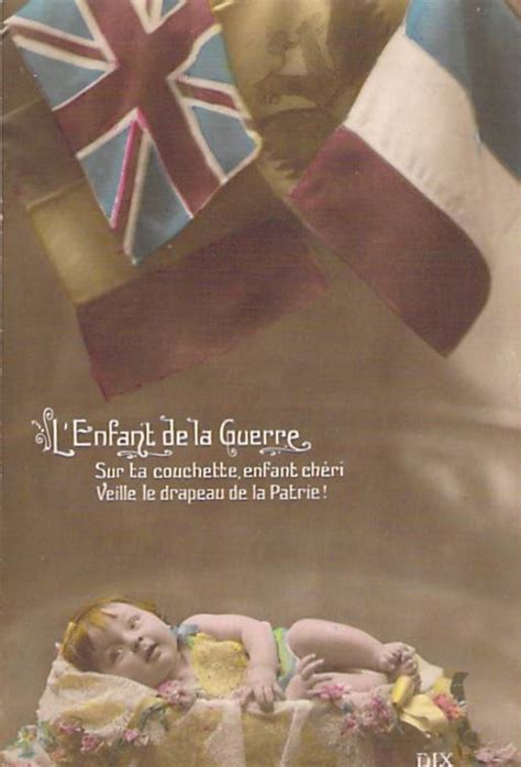 Guerre 1914 1918 Patriotique L Enfant De La Guerre Sur Ta Couchette