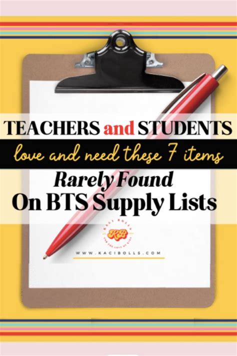 Teachers and Students Love and Need These BTS Supplies | Teacher wish list, Teachers, Classroom ...